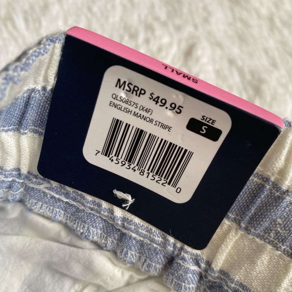 GAP High Waist Striped Shorts - Blue and Cream - Picture 7 of 8